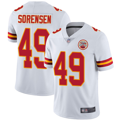 Men Kansas City Chiefs #49 Sorensen Daniel White Vapor Untouchable Limited Player Nike NFL Jersey->kansas city chiefs->NFL Jersey